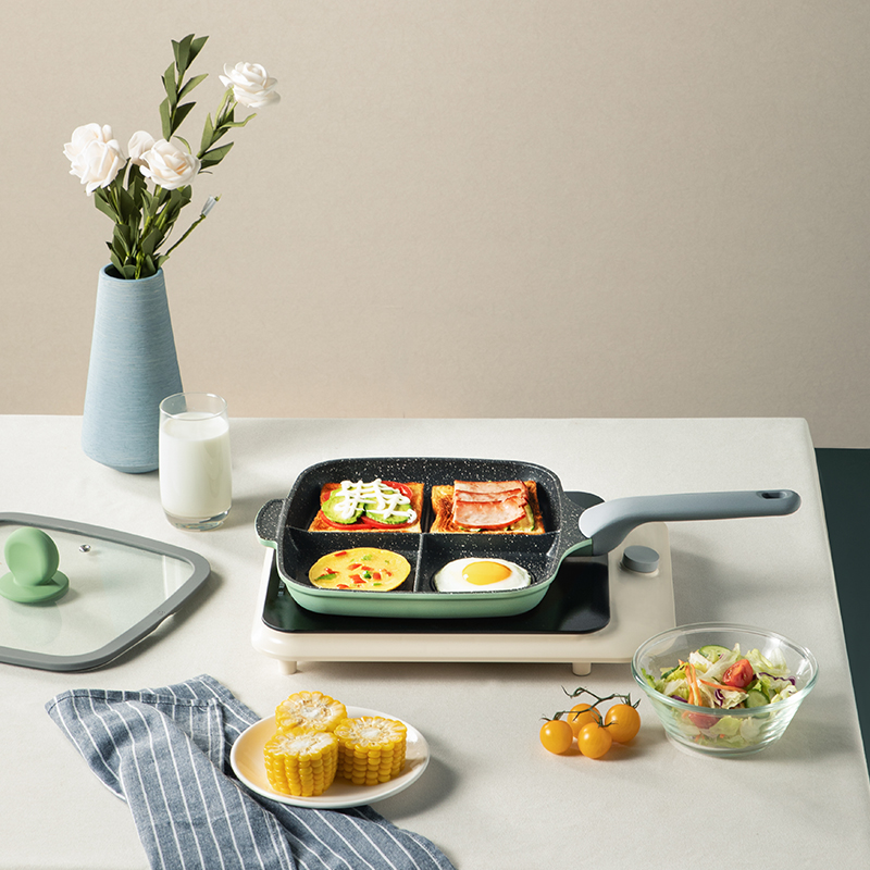 Aluminum Die Casting Breakfast Multifunction Pan
